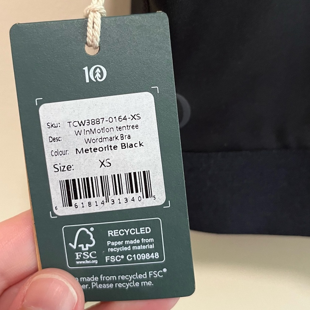 NWT TenTree InMotion Wordmark Bra - Picture 6 of 10